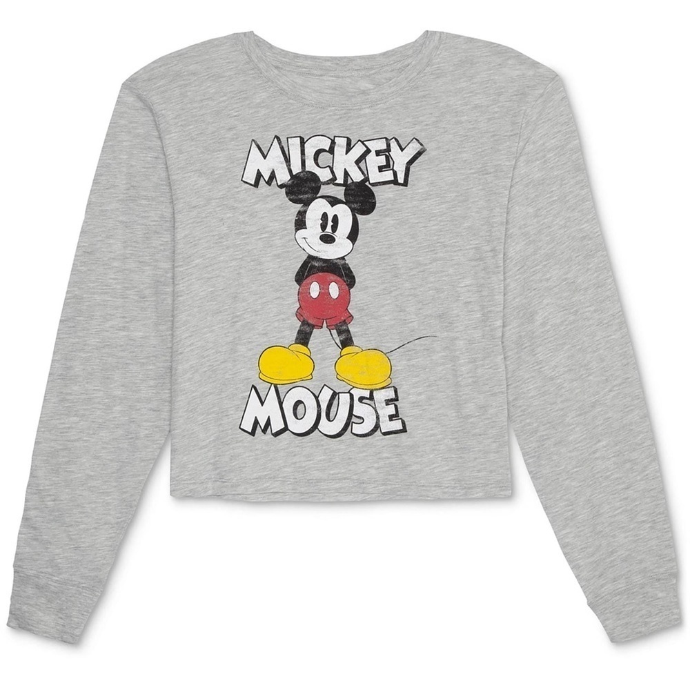 Disney Mickey Mouse Pullover Sweatshirt Grey M